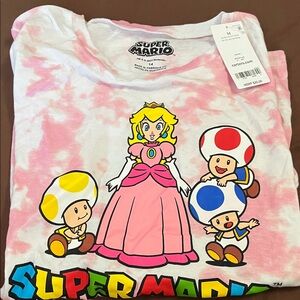 Carter's Super Mario Tee with Princess Peach and Toads - Pink and White